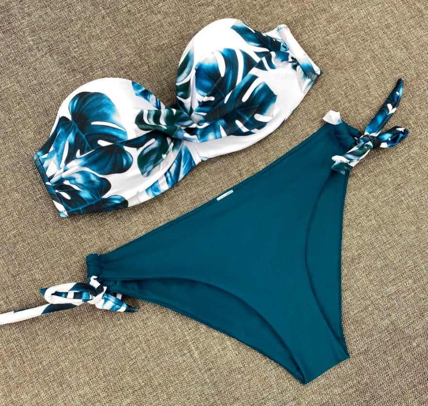Dvodelni kupaći kostim Green Leaves - Zappy Fashion Serbia