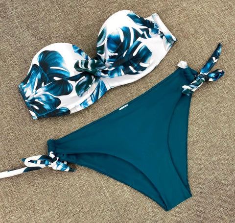 Dvodelni kupaći kostim Green Leaves - Zappy Fashion Serbia
