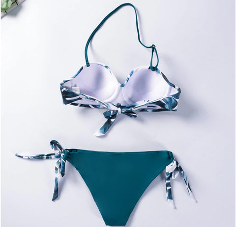 Dvodelni kupaći kostim Green Leaves - Zappy Fashion Serbia